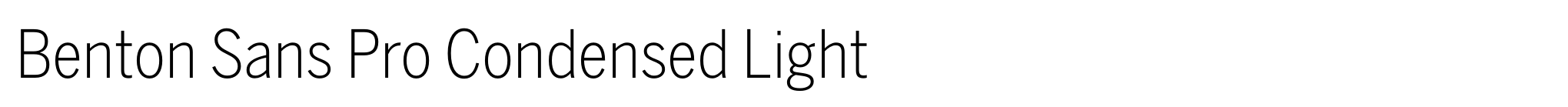 Benton Sans Pro Condensed Light image